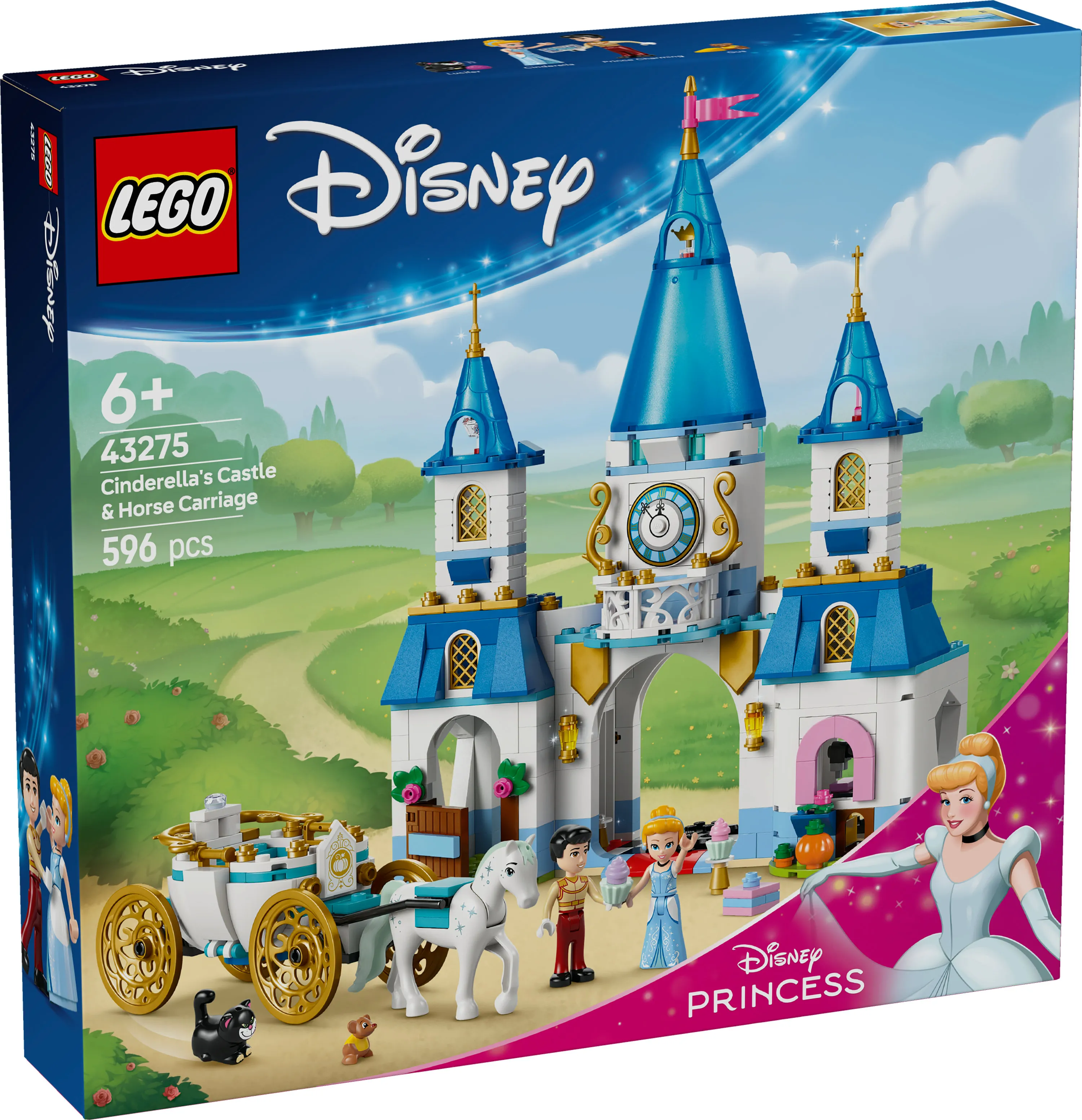 LEGO Disney Princess Cinderella's Castle and Horse Carriage 43275