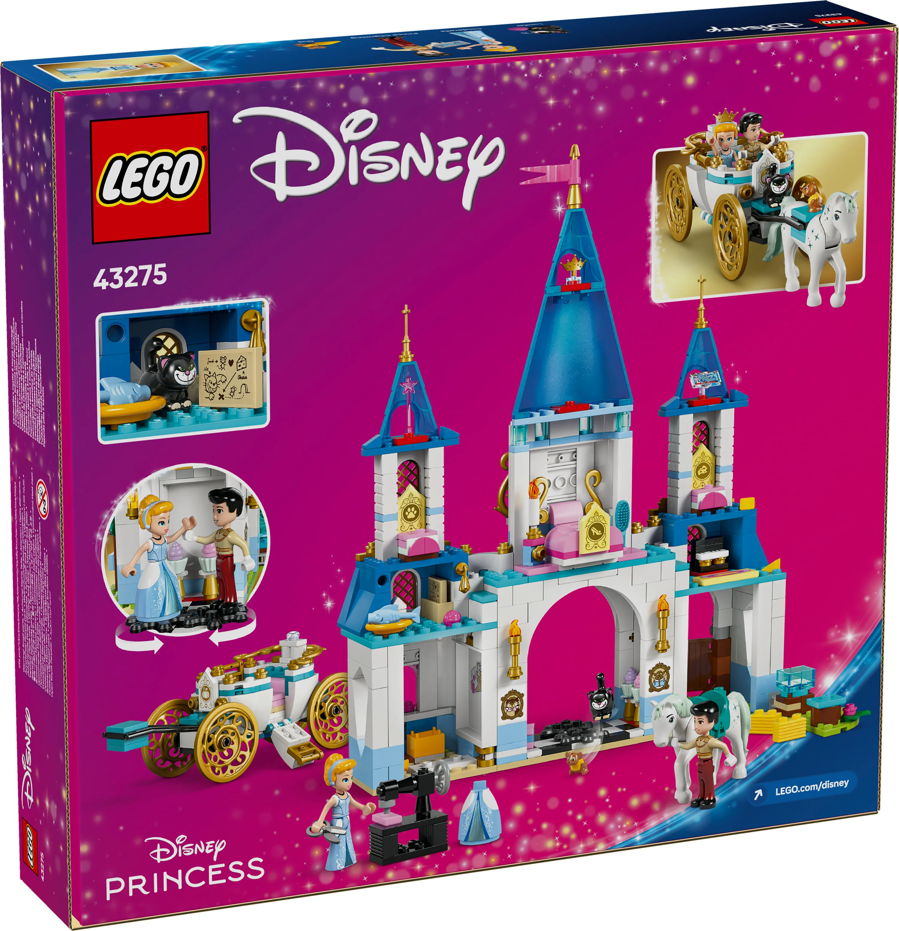 LEGO Disney Princess Cinderella's Castle and Horse Carriage 43275