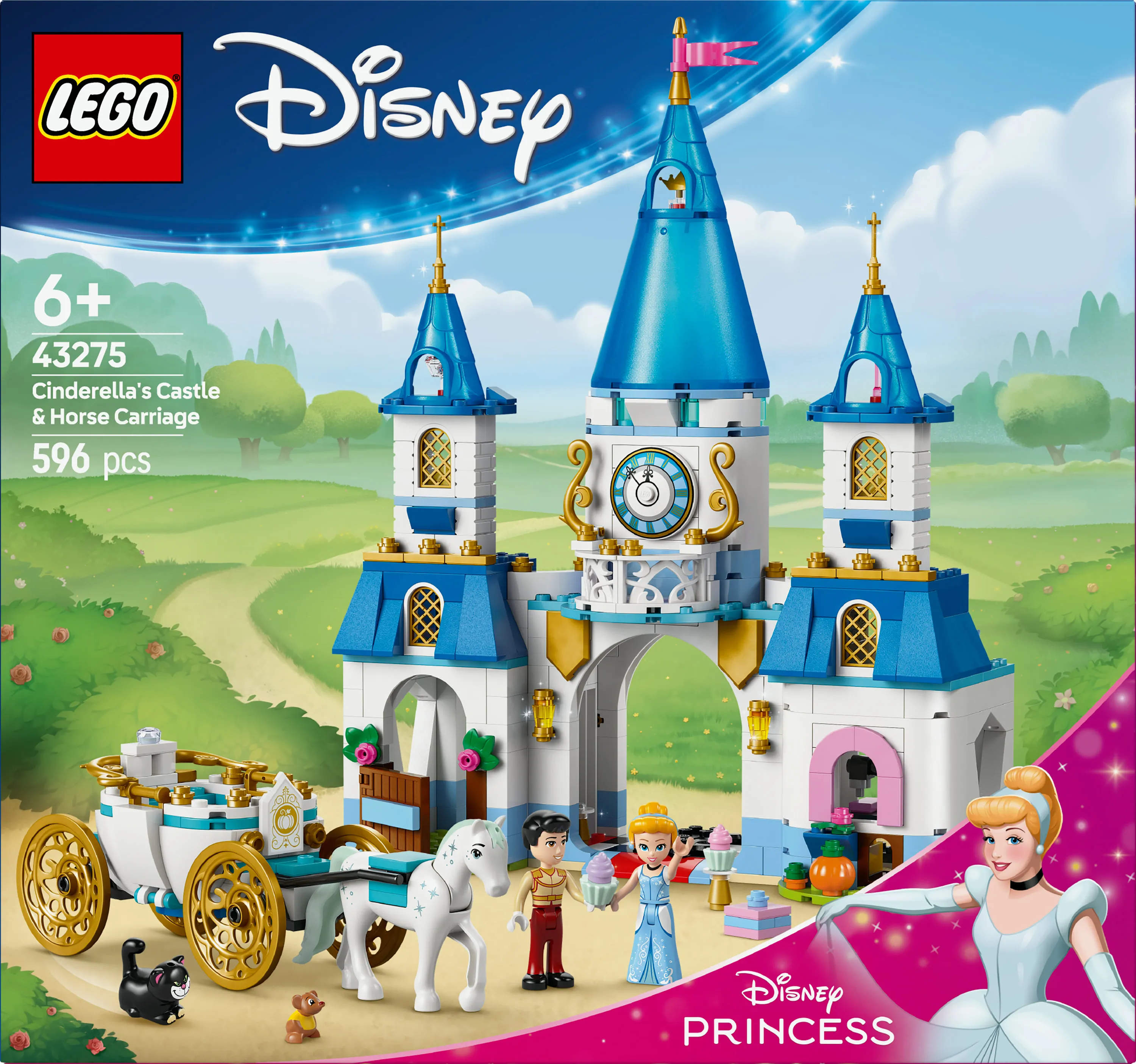 LEGO Disney Princess Cinderella's Castle and Horse Carriage 43275