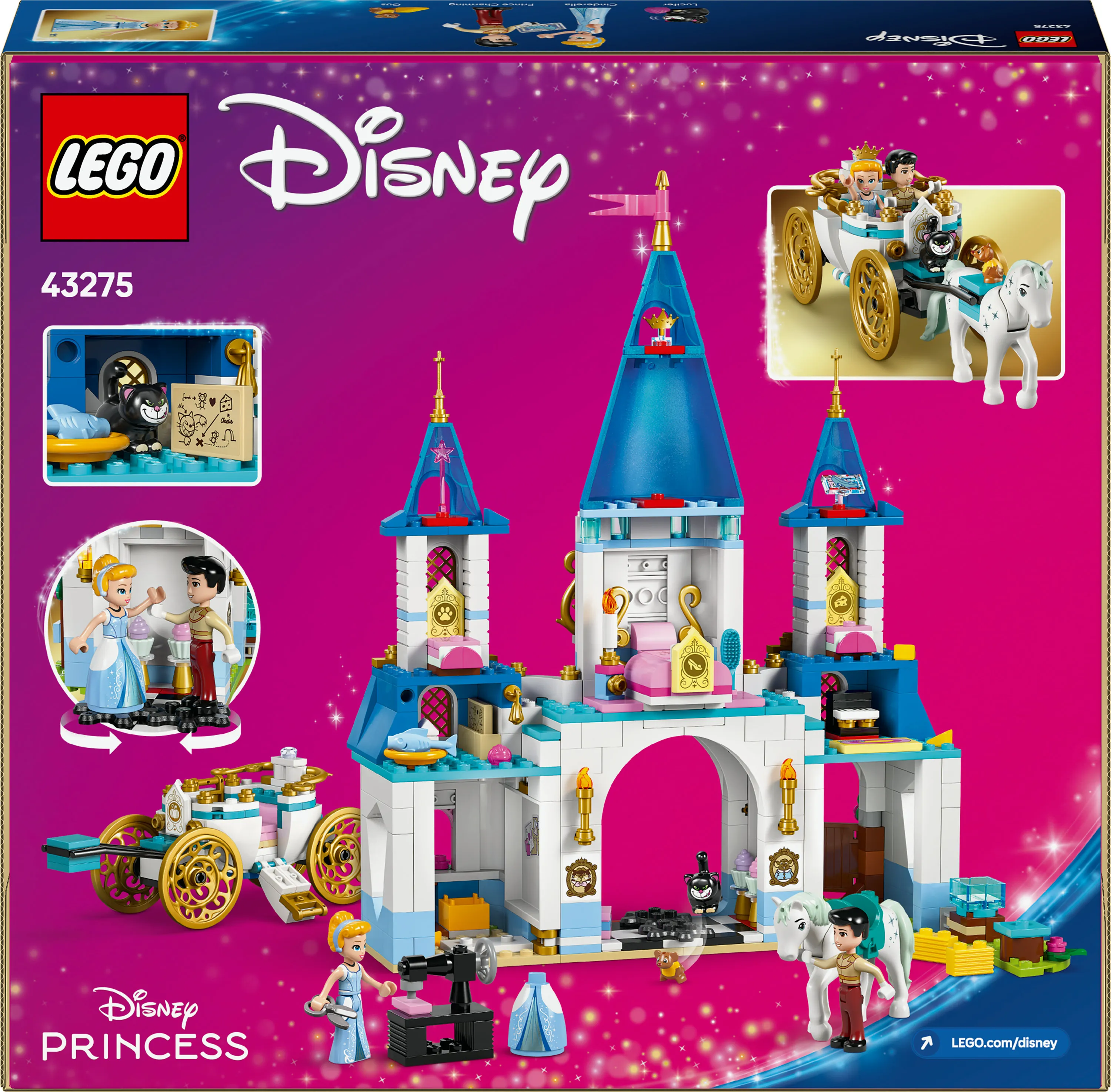 LEGO Disney Princess Cinderella's Castle and Horse Carriage 43275