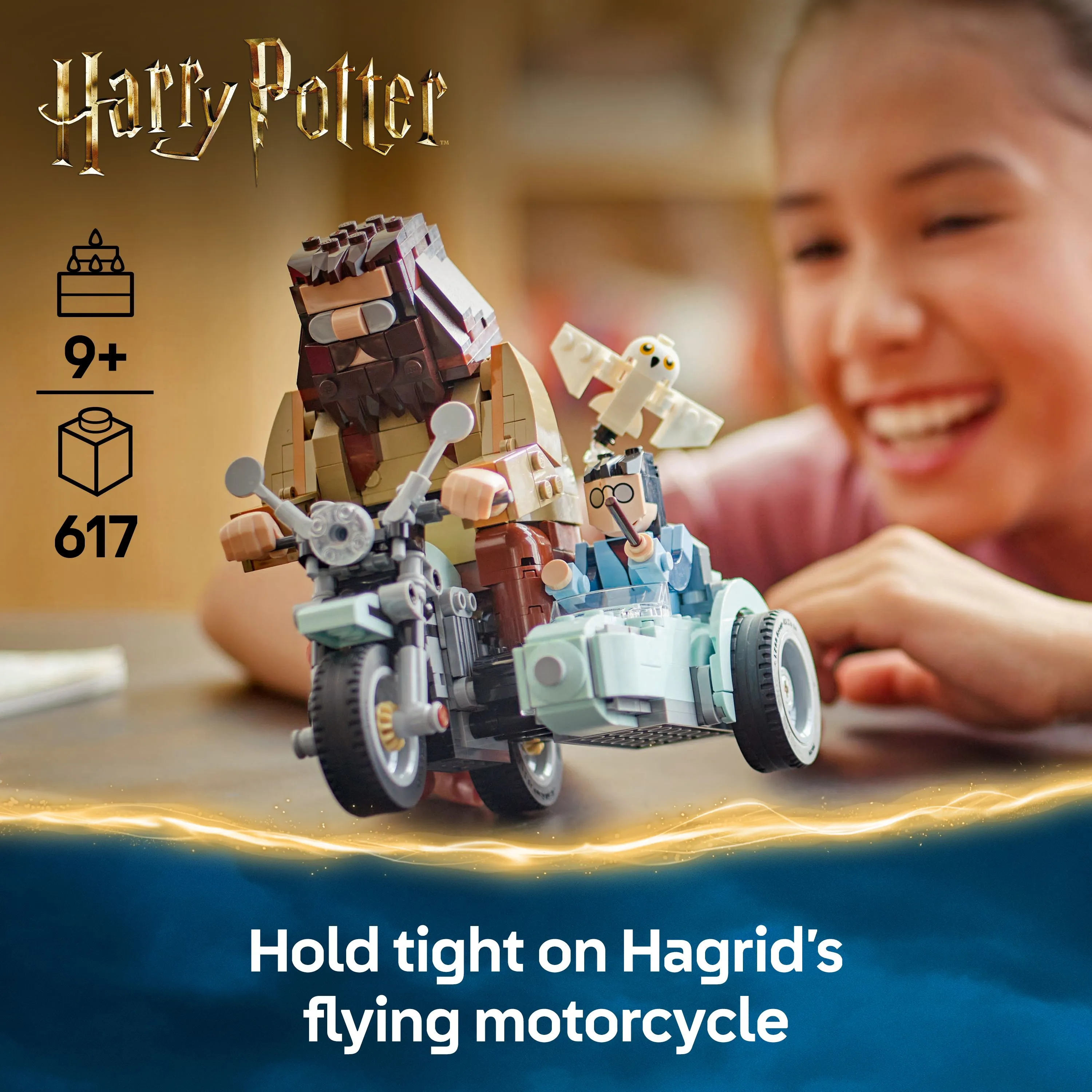 LEGO Harry Potter Hagrid and Harry motorbike ride 76443