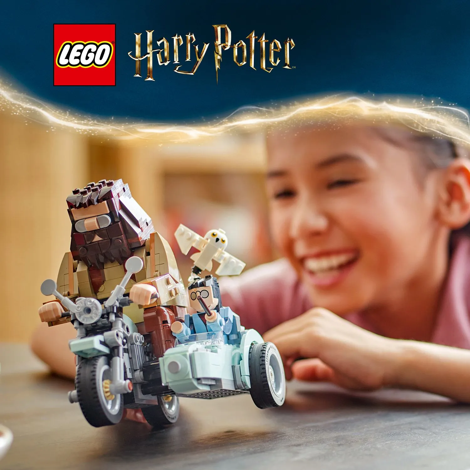 LEGO Harry Potter Hagrid and Harry motorbike ride 76443