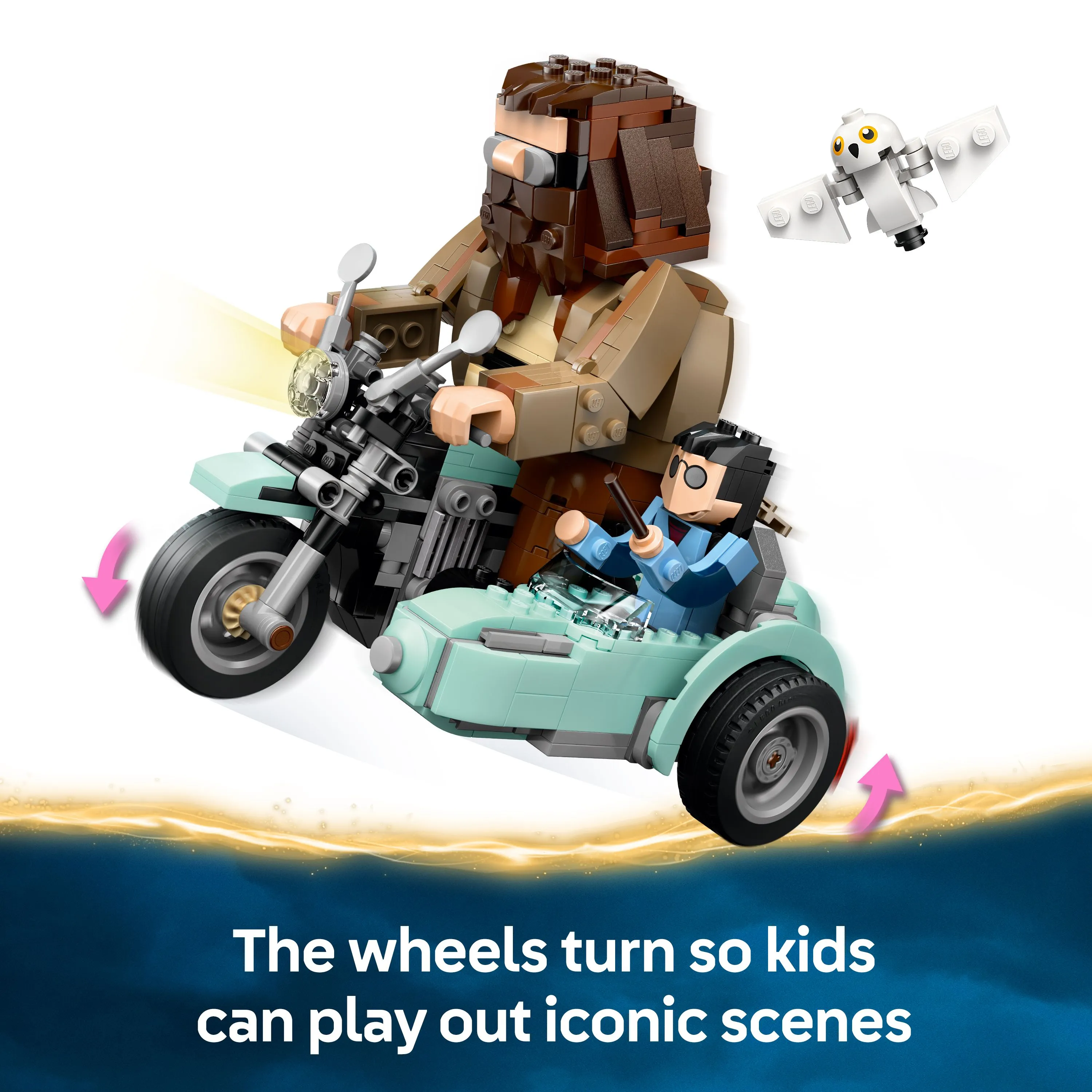 LEGO Harry Potter Hagrid and Harry motorbike ride 76443