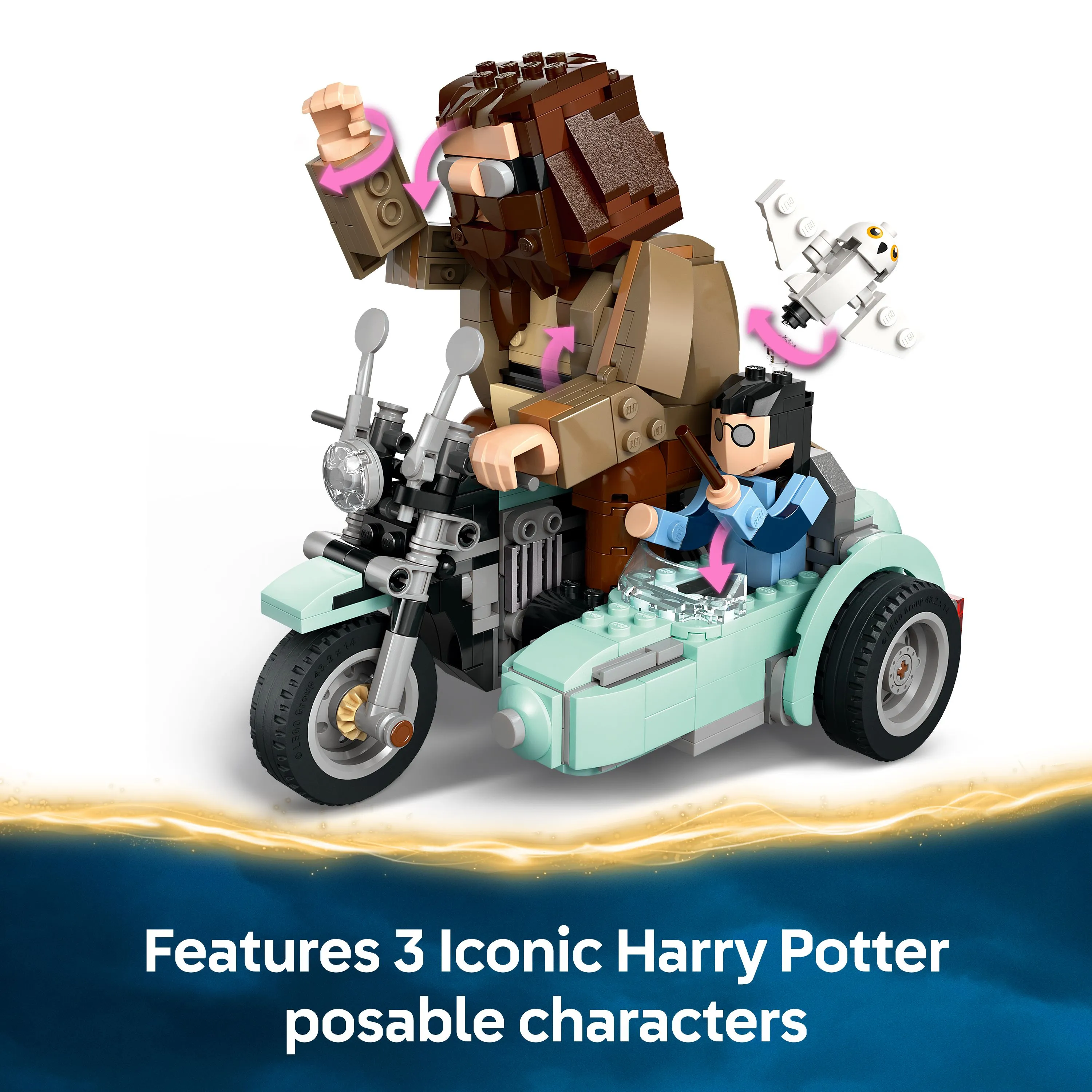 LEGO Harry Potter Hagrid and Harry motorbike ride 76443