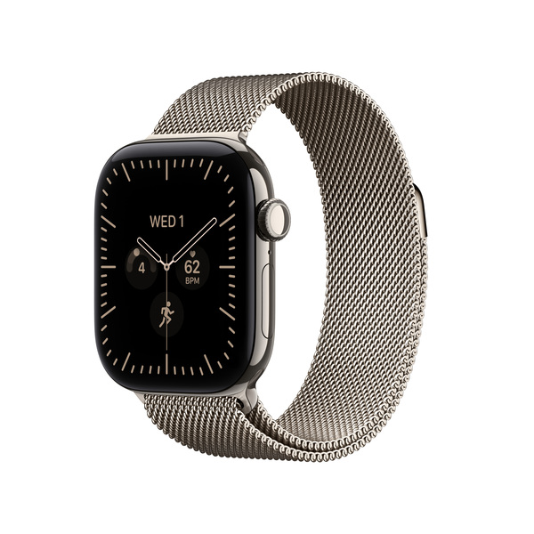 Apple Watch Series 12 (GPS + Cellular) 42mm Natural Titanium Case with Natural Milanese Loop