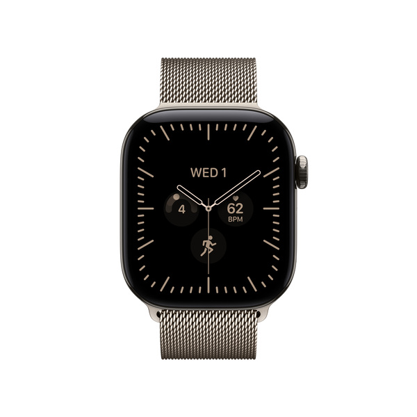 Apple Watch Series 12 (GPS + Cellular) 42mm Natural Titanium Case with Natural Milanese Loop
