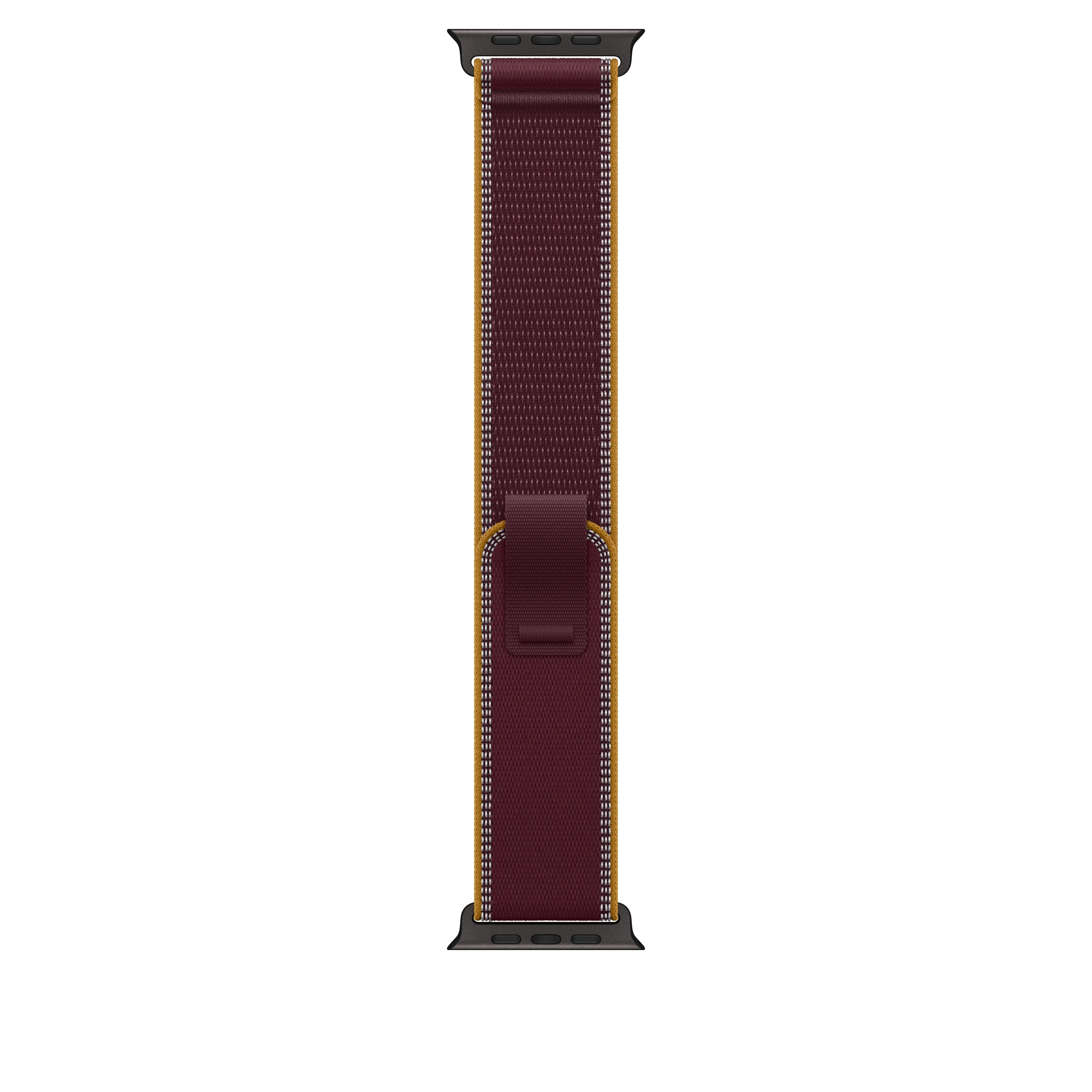 Apple Watch 49 mm Trail Loop, Burgundy, M/L, Black Titanium Finish