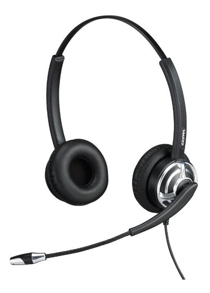 Mairdi stereo headset, brusreducering mic, volymkontroll, USB, svart