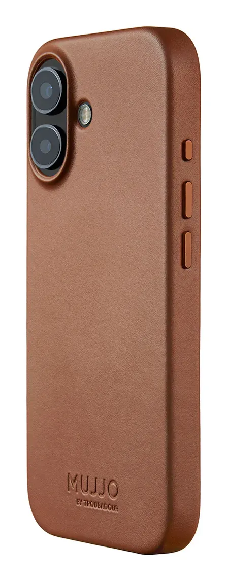MUJJO Full Leather MagSafe Wallet Case for iPhone 17, Tan