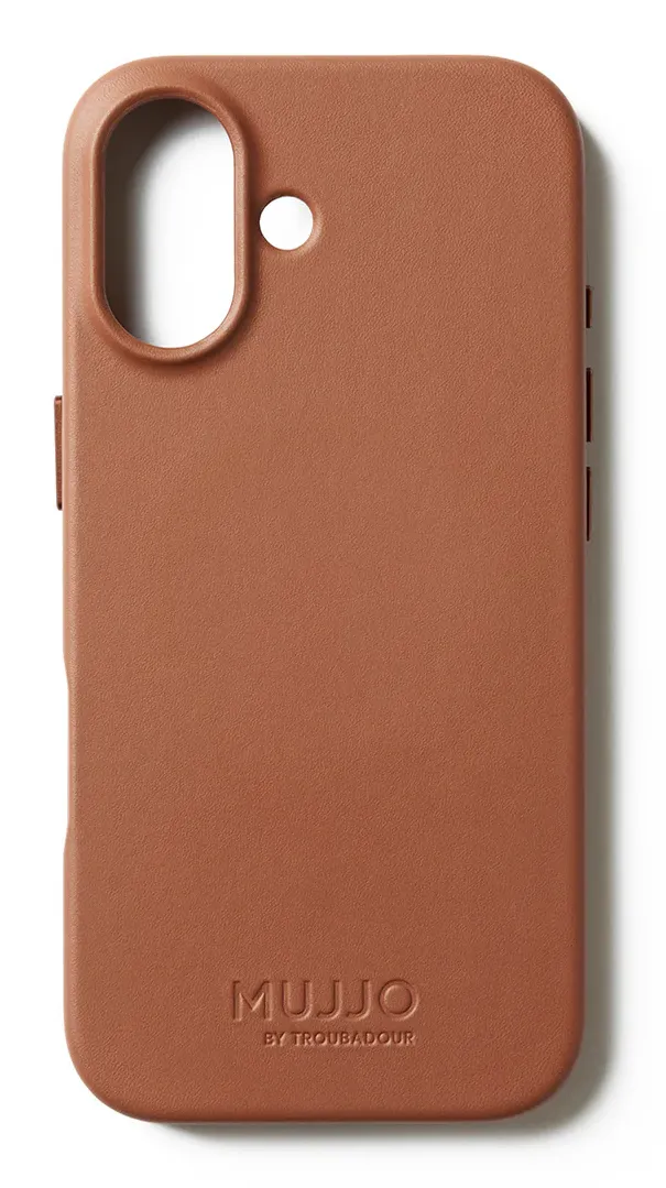 MUJJO Full Leather MagSafe Wallet Case for iPhone 17, Tan