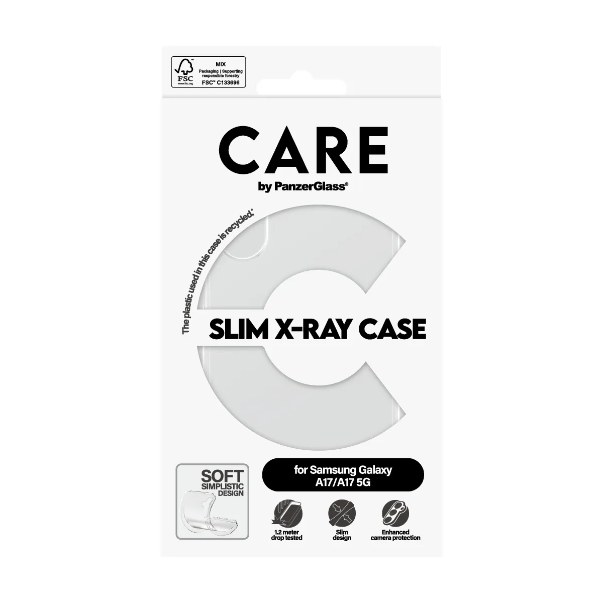 PanzerGlass CARE X-Ray Case fodral f&ouml;r Galaxy M17 / A17, transparent