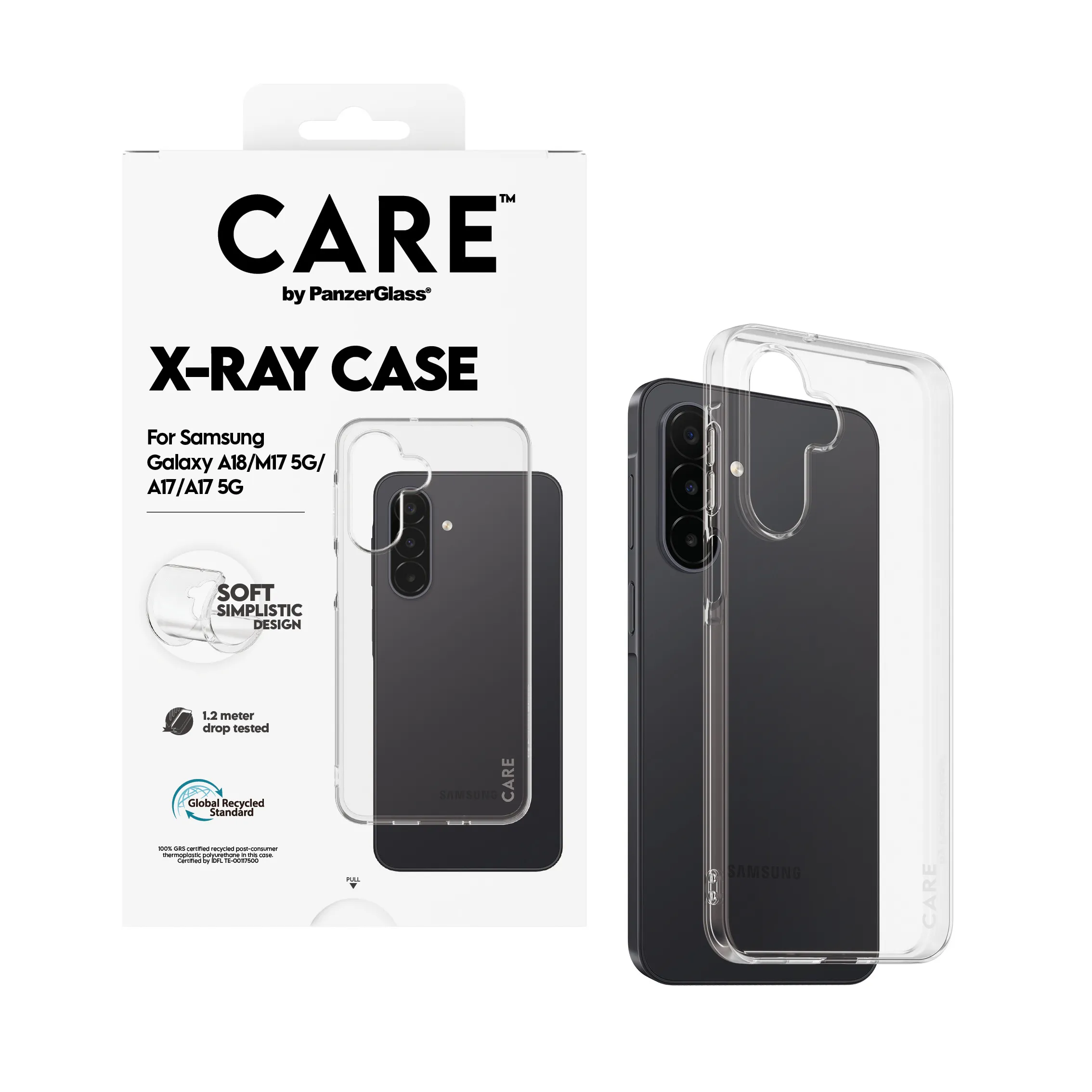 PanzerGlass CARE X-Ray Case, Galaxy M17 / A17 -suojakuori, l&auml;pin&auml;kyv&auml;