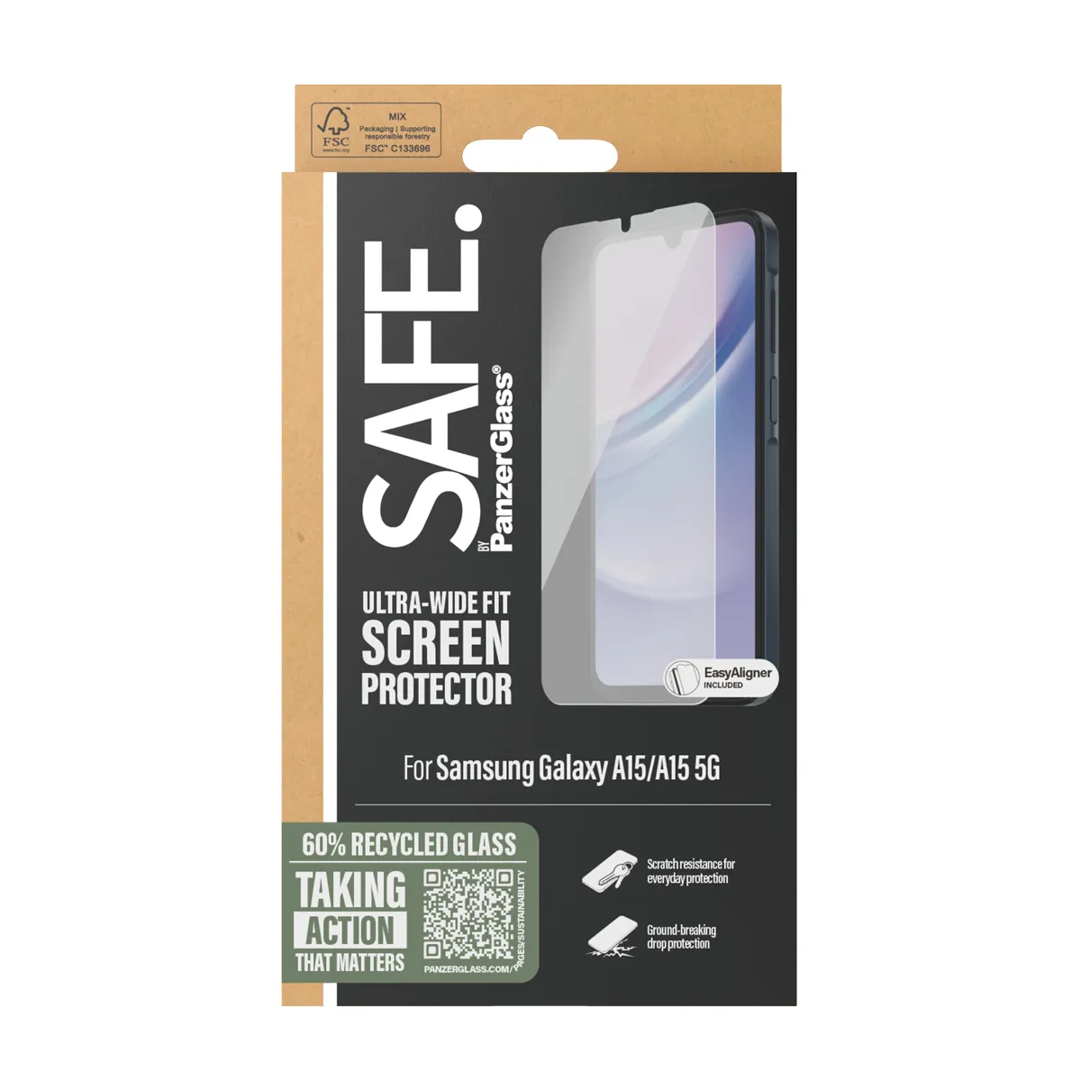 PanzerGlass SAFE Ultra-Wide Fit Galaxy A15 / A15 5G - Screen Protector