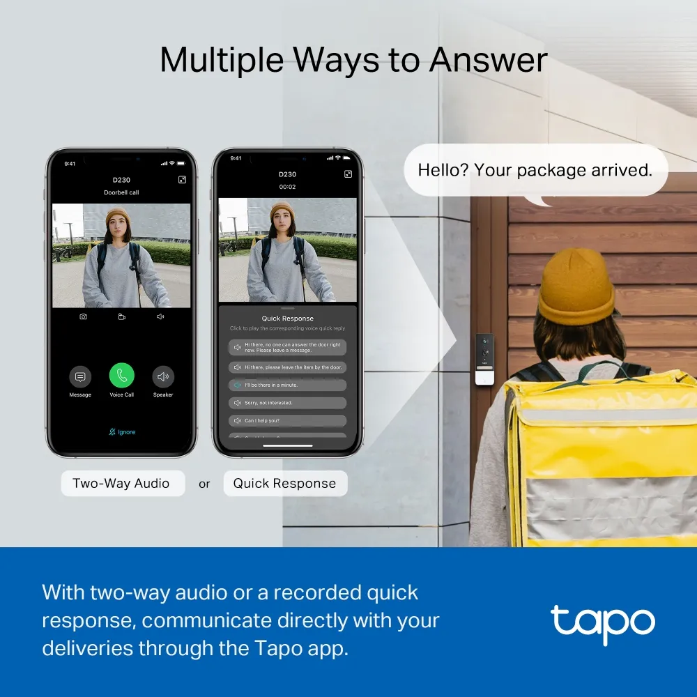 TP-Link Tapo Smart Video Doorbell Camera Kit /Tapo D230S1