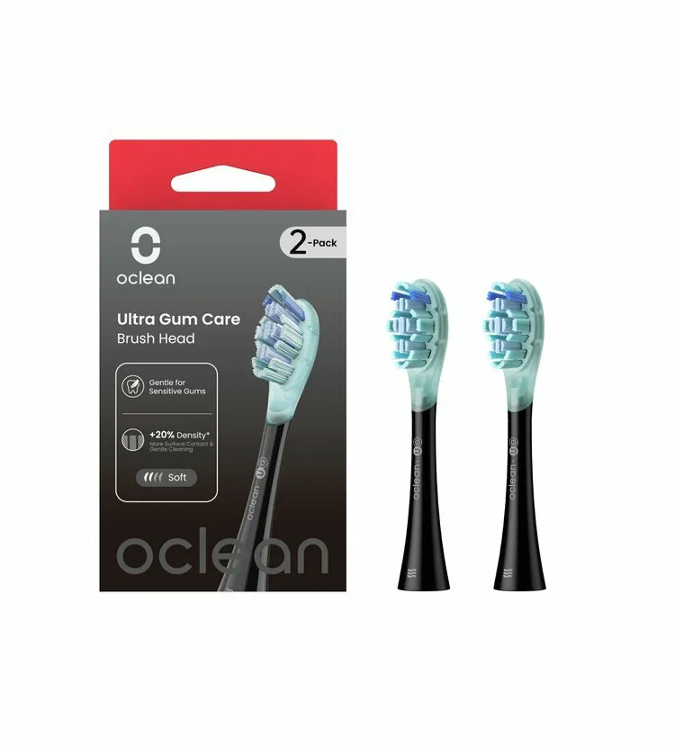 Oclean Ultra gum care - borsthuvud, 2 st, svart