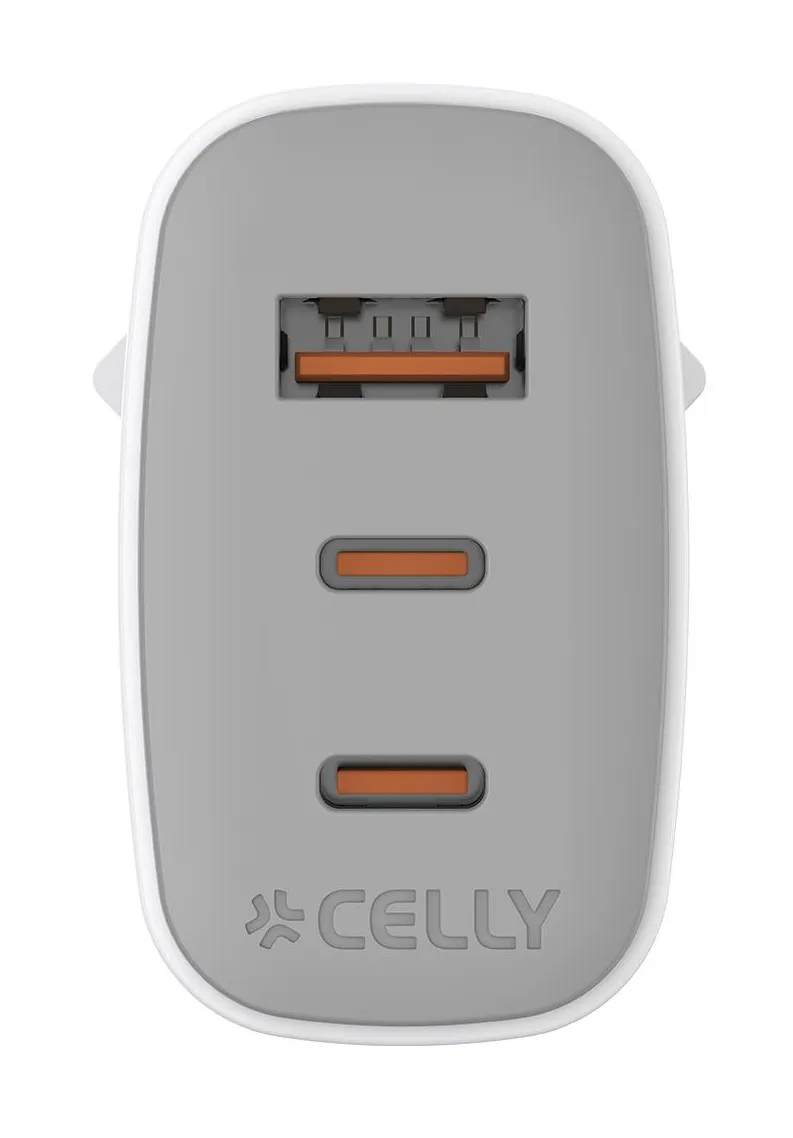 CELLY UP TC 1 USB-A 2 USB-C 65W - V&auml;ggladdare, vit