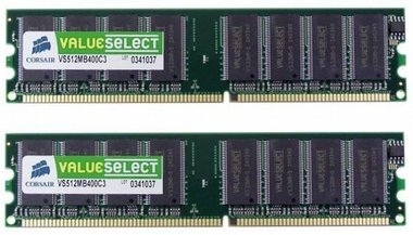 1GB DDR memory, 400MHz