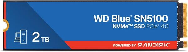WD Blue SN5100 2TB M.2 PCIe 4.0 NVMe SSD