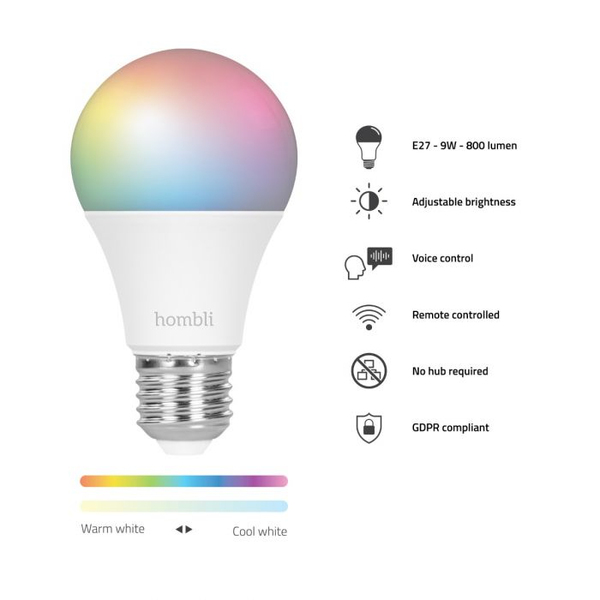 Hombli Smart Bulb 9W RGB &amp; CCT (E27)