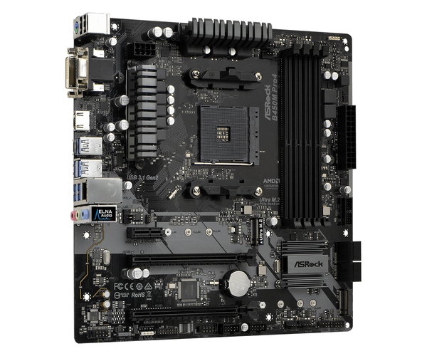 ASRock B450M Pro4 AM4 mATX Motherboard
