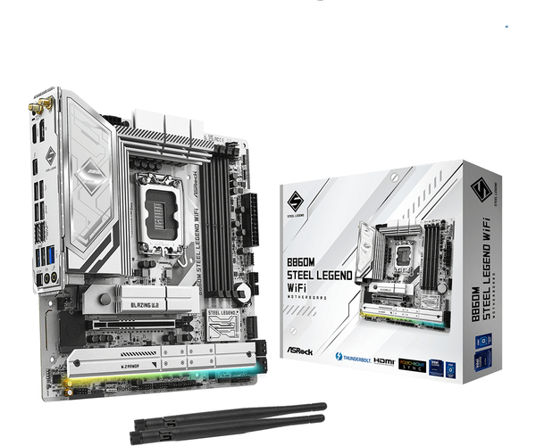 ASRock B860M Steel Legend WiFi 6E LGA 1851 mATX DDR5 - motherboard