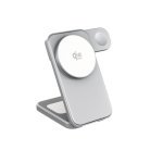 Spello ForceBase SF50b | Qi2 25W | 3in1 Wireless Charging Stand | Silver | Foldable  &  Compact Design