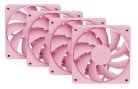 HYTE FA12 PWM Fan Kit, Fluid Dynamic Bearing, 120mm, 4-pack, Strawberry Milk