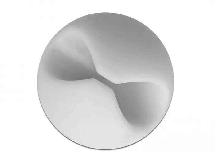 DE-LOCK Självhäftande kabelhållare, 6-pack, 3x grå, 3x vit, TRP, flerf