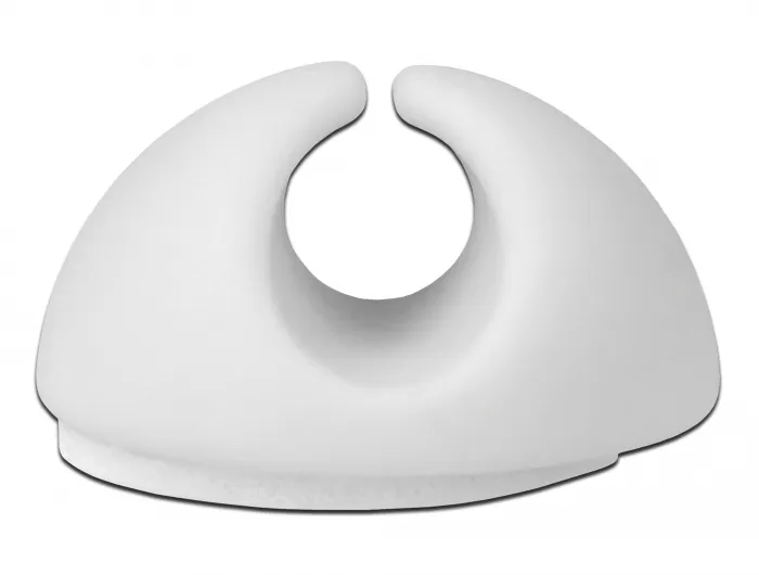 DE-LOCK Självhäftande kabelhållare, 6-pack, 3x grå, 3x vit, TRP, flerf