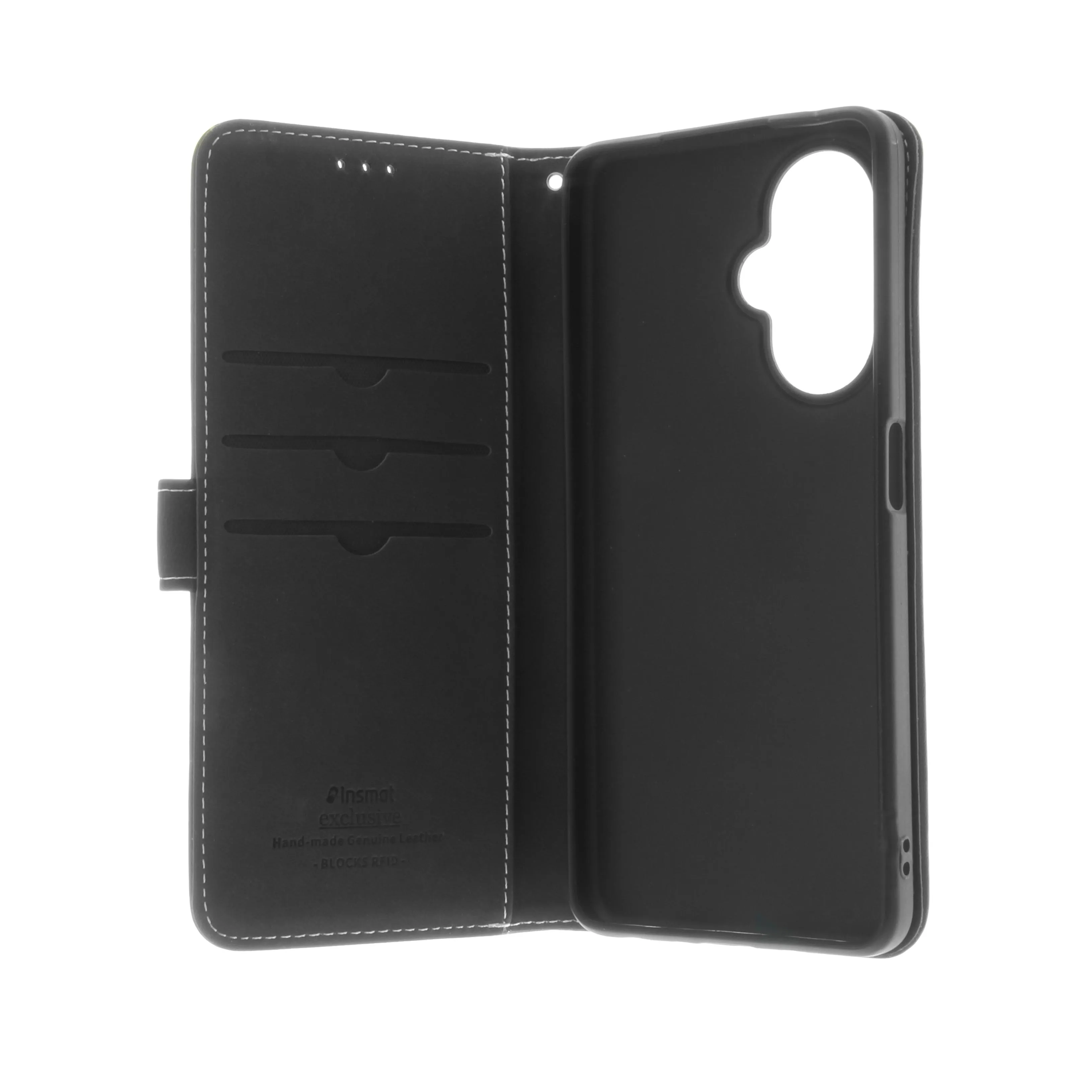 Insmat Flip Case, OnePlus Nord CE 3 Lite - Wallet Case, Black