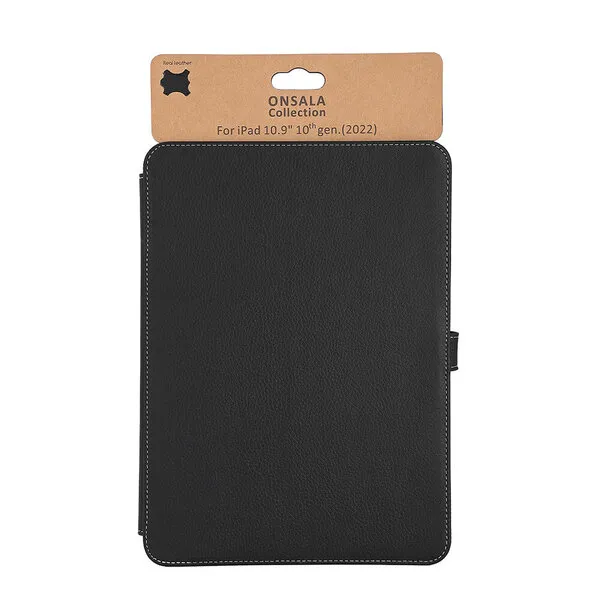 ONSALA COLLECTION Nahkainen Suojakuori iPadille 10,9" 10th Gen 2022 Musta