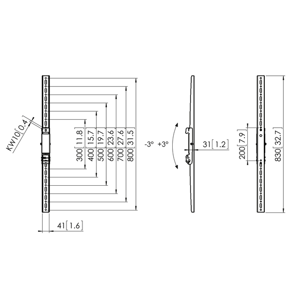 Vogel's Pro PFS 3208 Interface Display Strip 160 kg