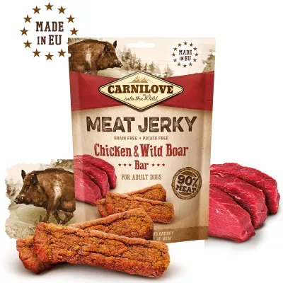 Carnilove Meat Jerky Chicken with Wild Boar, Adult, Senior, Viljaton, 100 g