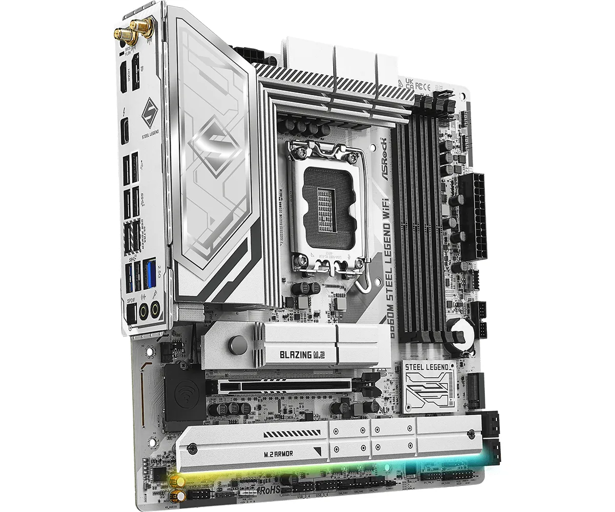 ASRock B860M Steel Legend WiFi 6E LGA 1851 mATX DDR5 - motherboard