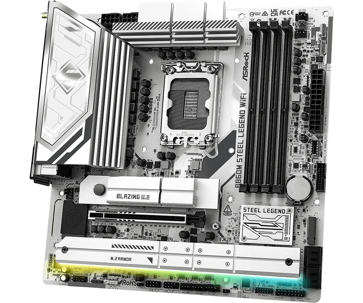 ASRock B860M Steel Legend WiFi 6E LGA 1851 mATX DDR5 -emolevy
