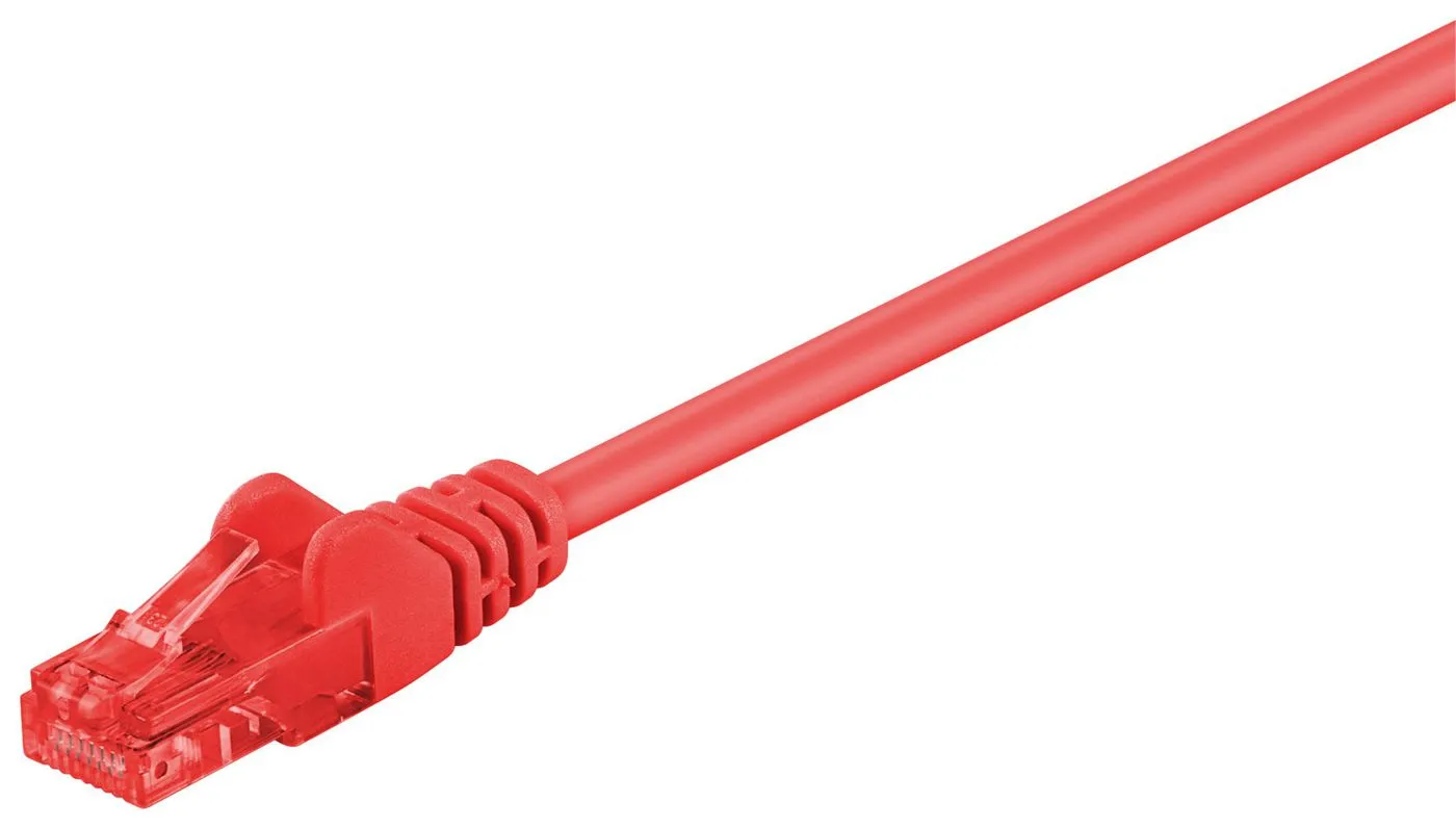 MicroConnect Cat6 UTP RJ45 30m Network Cable, Red