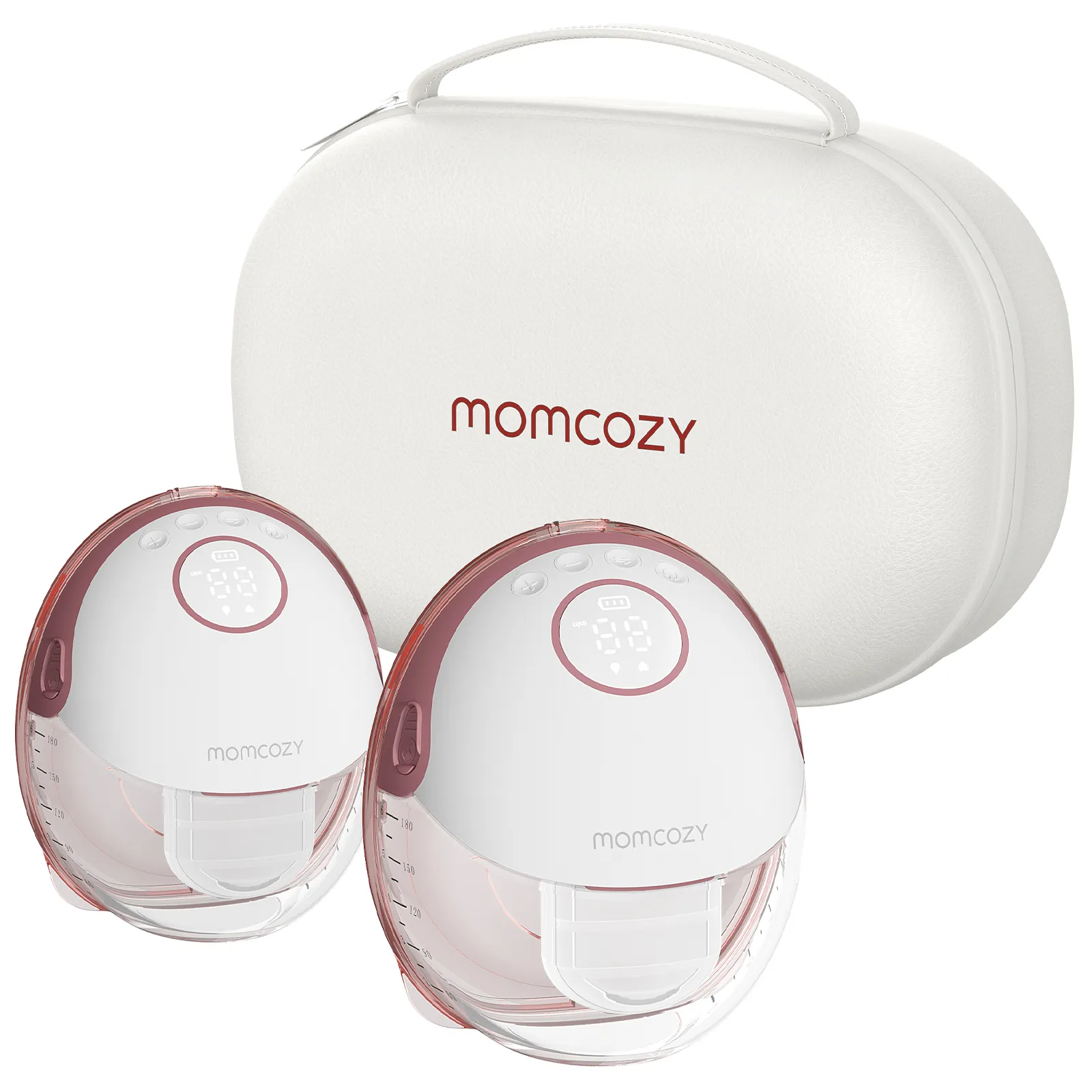 MOMCOZY M6 Mobile Style dubbel elektrisk br&ouml;stpump, hands-free, rosa