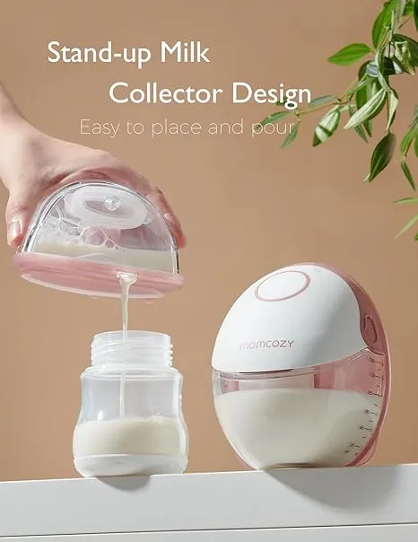 MOMCOZY M6 Mobile Style dubbel elektrisk br&ouml;stpump, hands-free, rosa