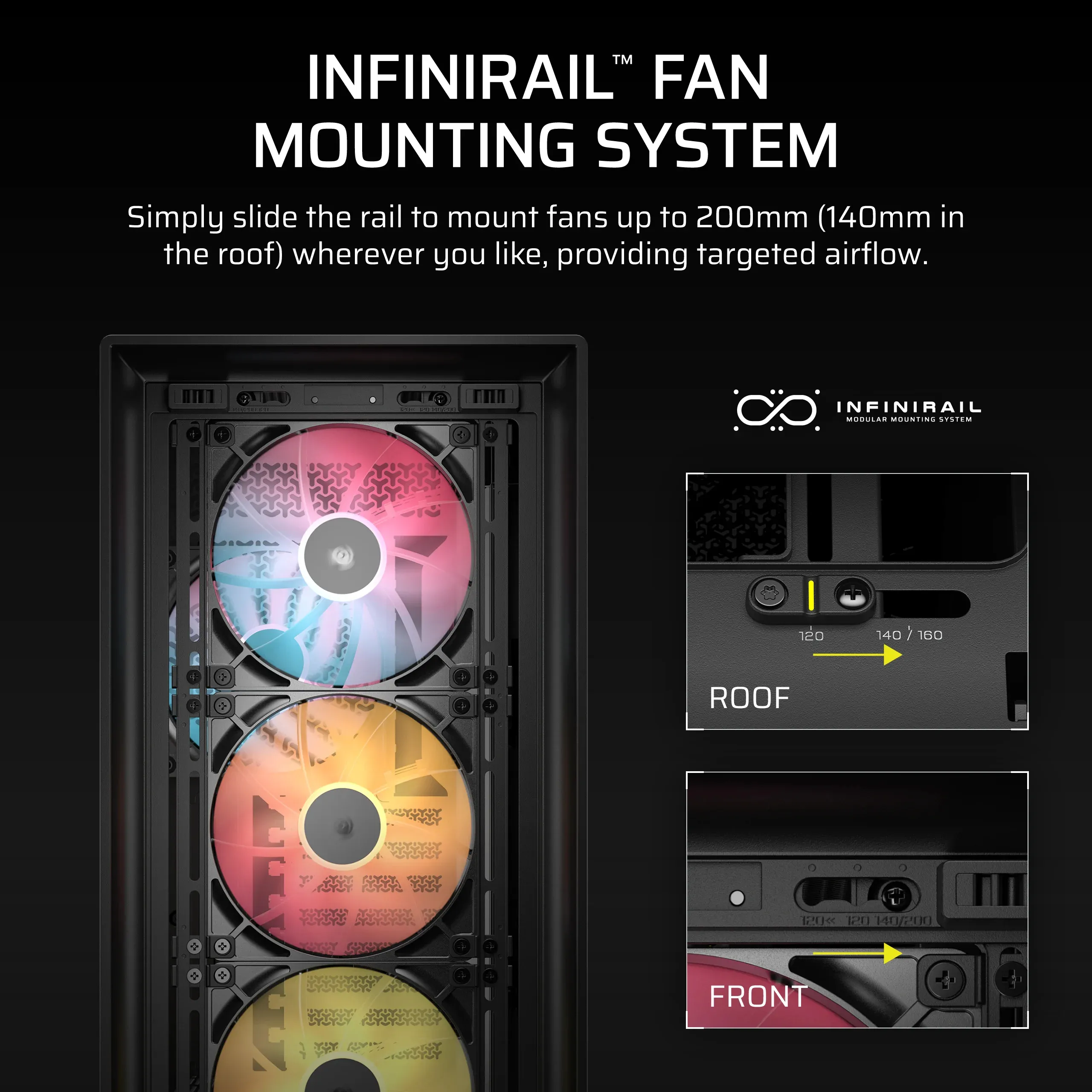 Corsair FRAME 5000D RS ARGB - Mid Tower case, Black
