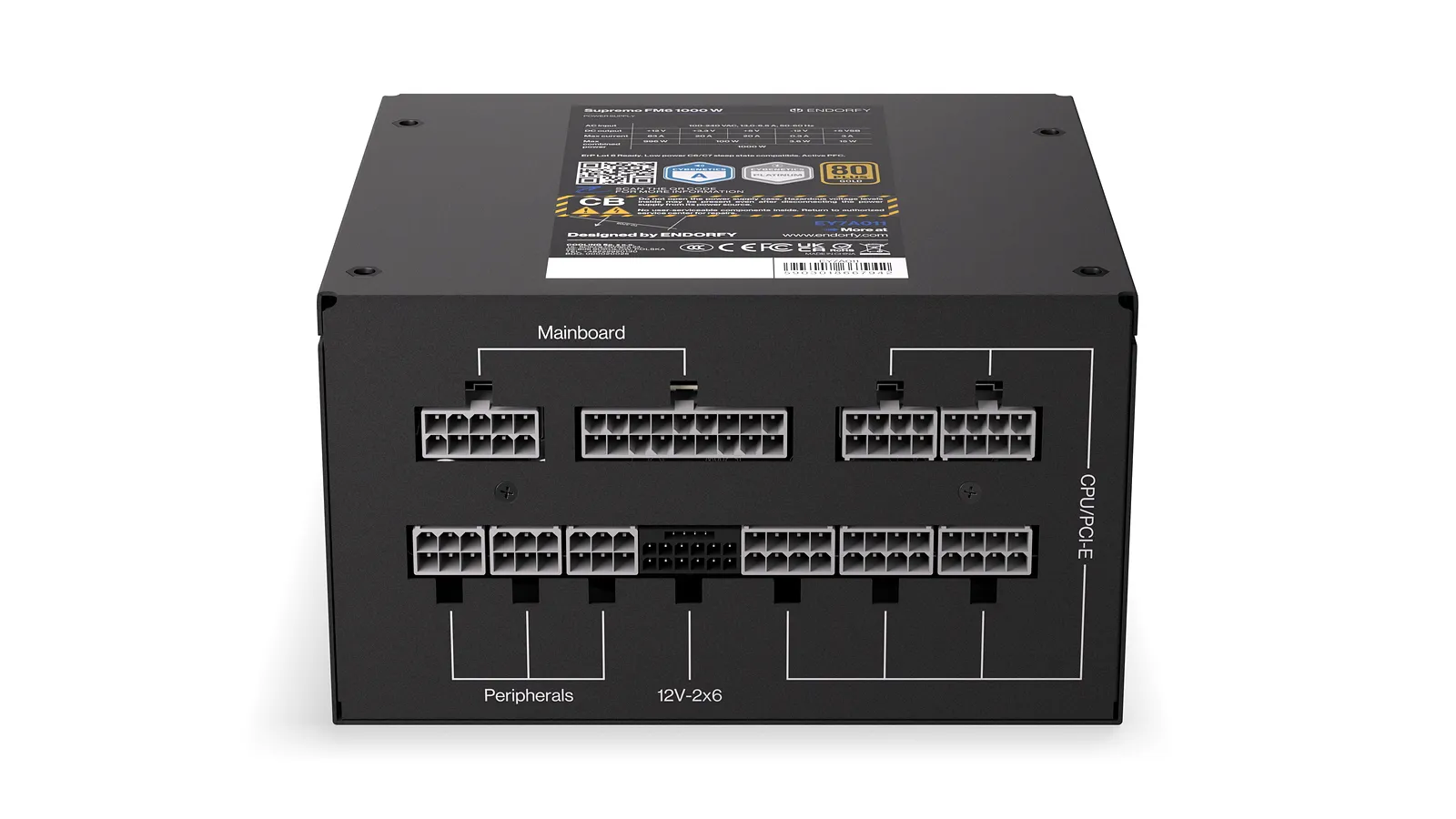 Endorfy Supremo FM6 1000W -virtal&auml;hde, 80 Plus Gold