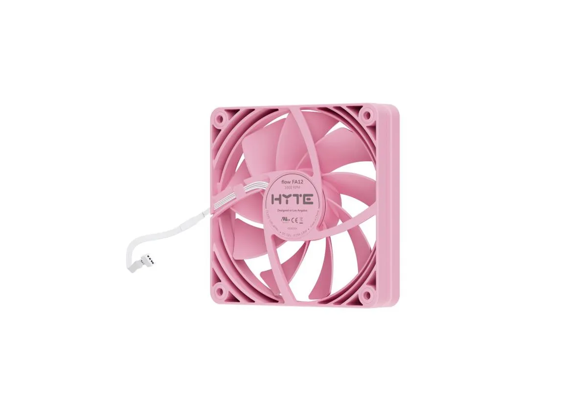 HYTE FA12 PWM Fan Kit, Fluid Dynamic Bearing, 120mm, 4-pack, Strawberry Milk