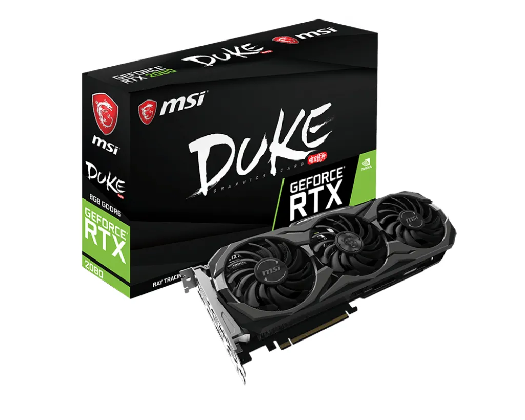 MSI GeForce RTX 2080 Duke OC 8 Gt -n&auml;yt&ouml;nohjain