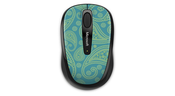 Microsoft Wireless Mobile Mouse 3500 -langaton hiiri, Aqua Paisley