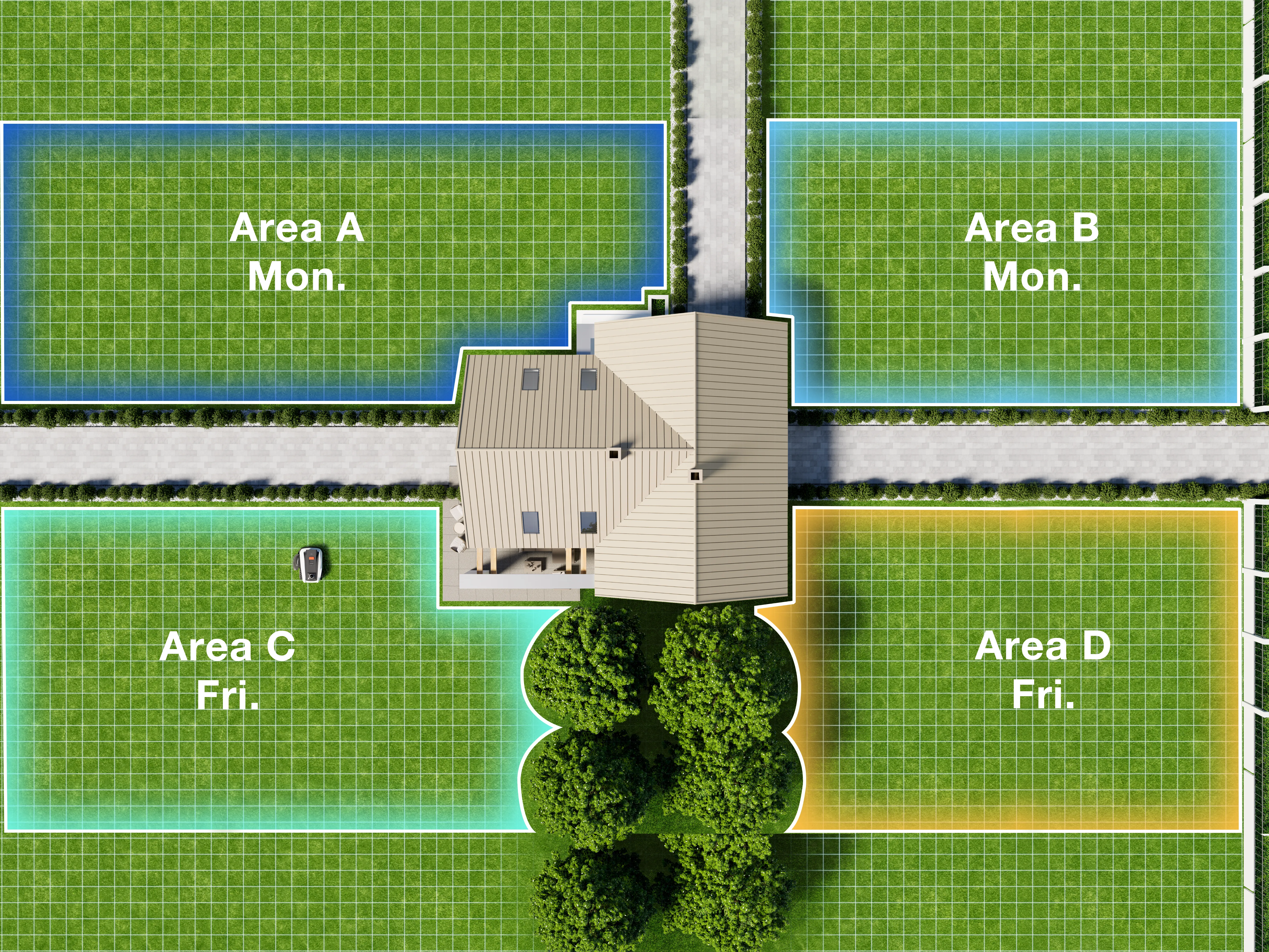 ECOVACS GOAT A1600 LiDAR PRO, Wi-Fi, 1600 m&sup2; robotgr&auml;sklippare