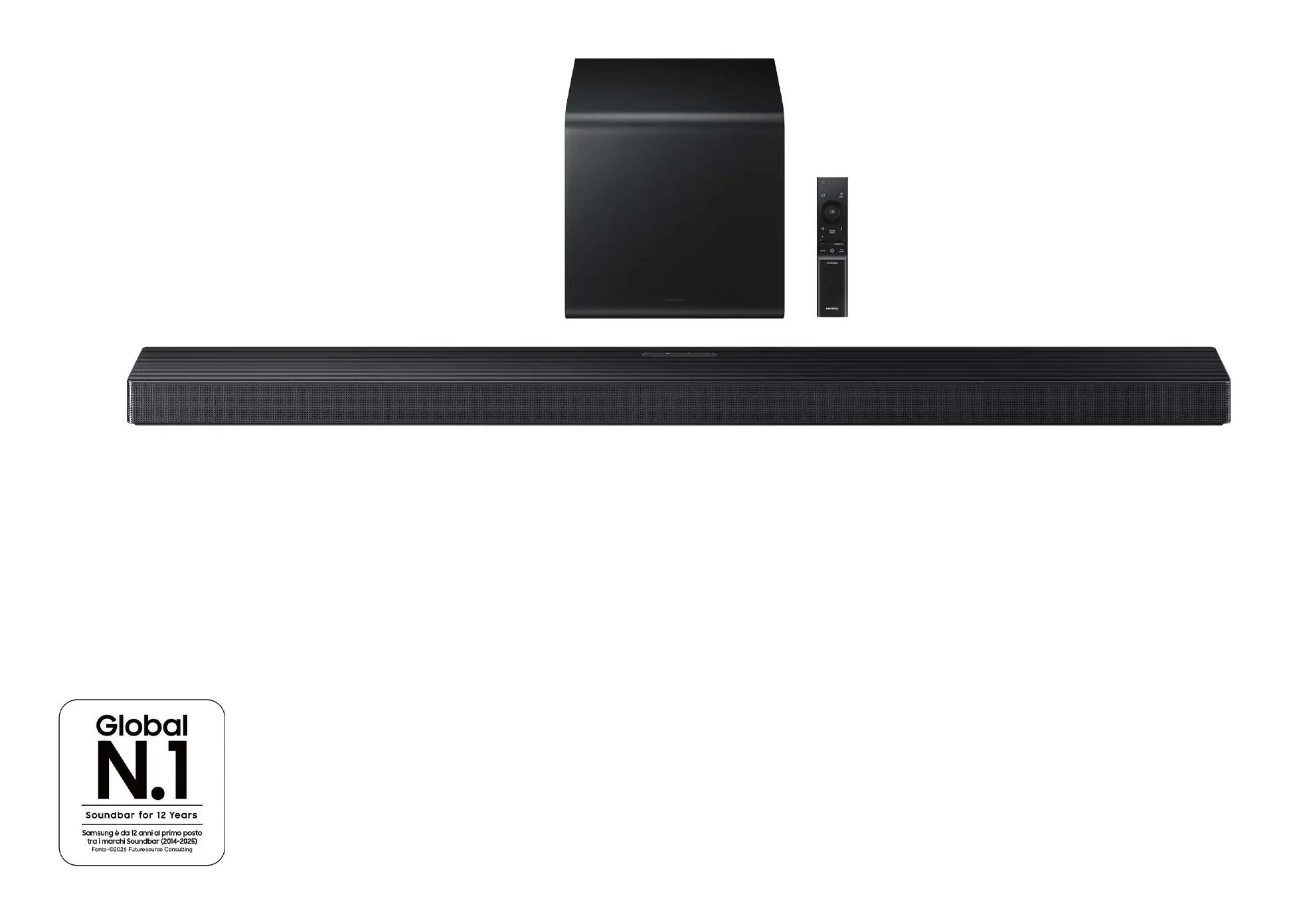Samsung HW-QS700F/ZF 3.1.2 Dolby Atmos Soundbar system, with wireless subwoofer, Titan Black