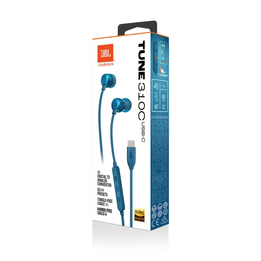 JBL Tune 310C USB-C - earbuds, blue