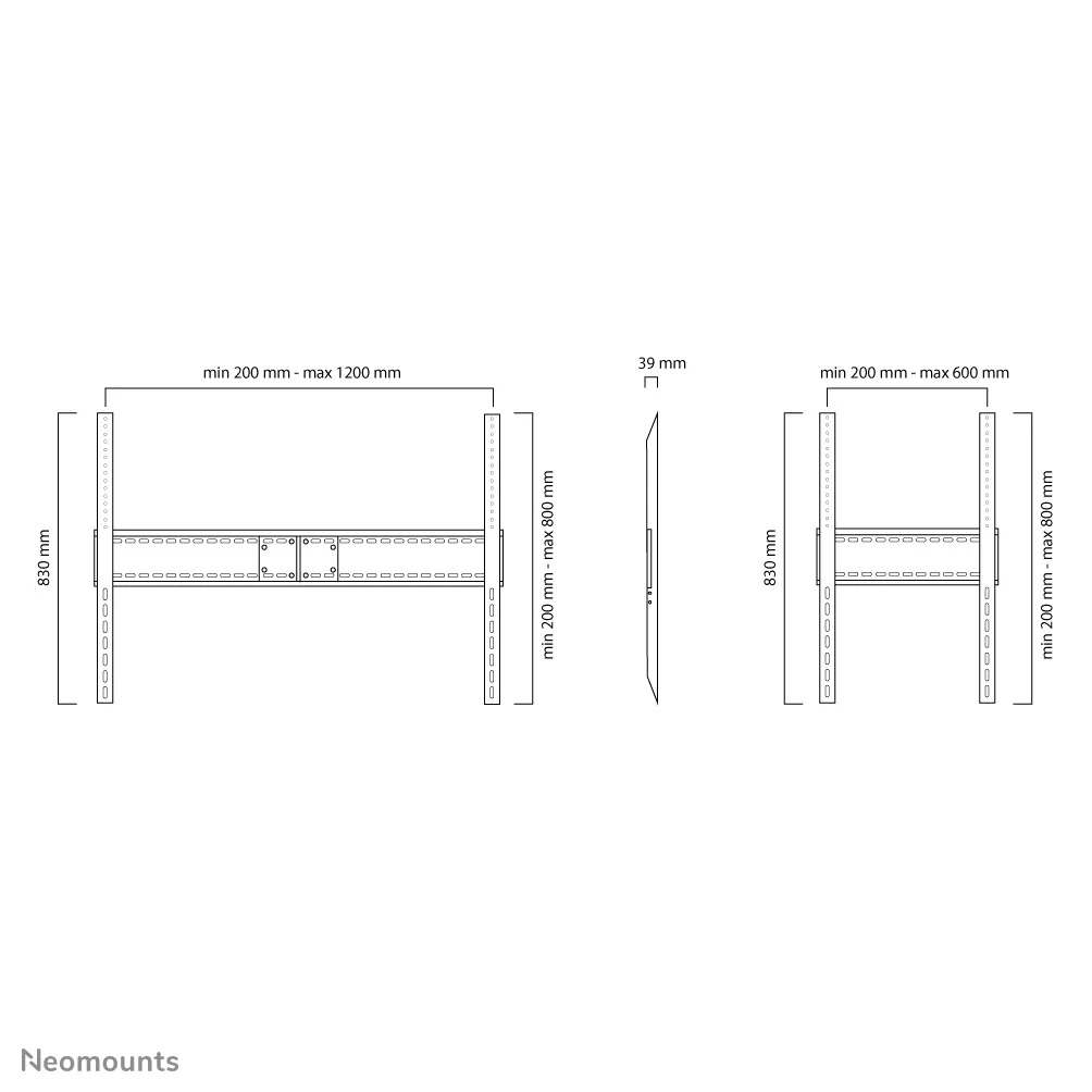 NEWSTAR Flatscreen Wall Mount - ideal for Large Format Displays (fixed) - 150 KG Black