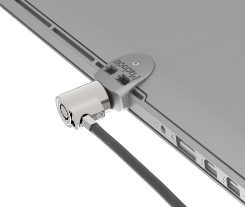 Maclocks The Ledge - Turva lohkon liit&auml;nt&auml;sovitin - hopea malleihin Apple MacBook Air (11.6 tuuma, 13.3 tuuma)