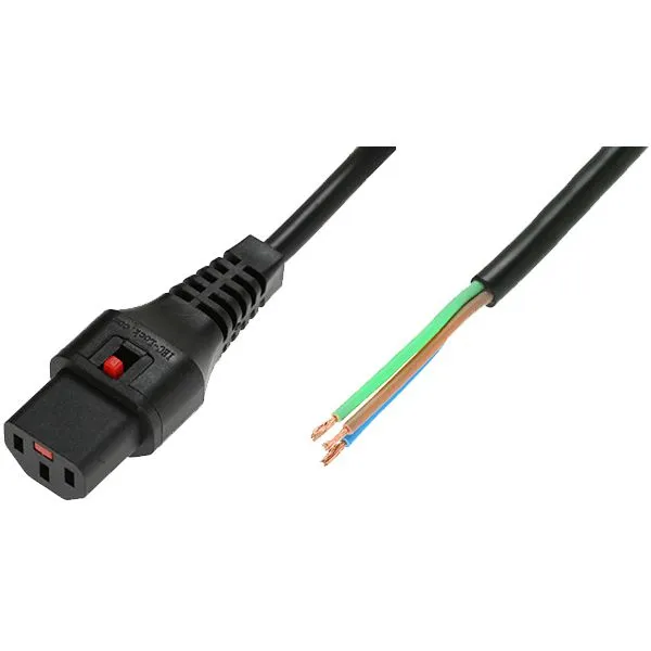 MICROCONNECT MC-C13OE-LOCK-04S - power cable, black