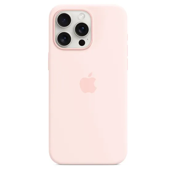Apple iPhone 15 Pro Max, MagSafe - silikonskal, Ljusrosa